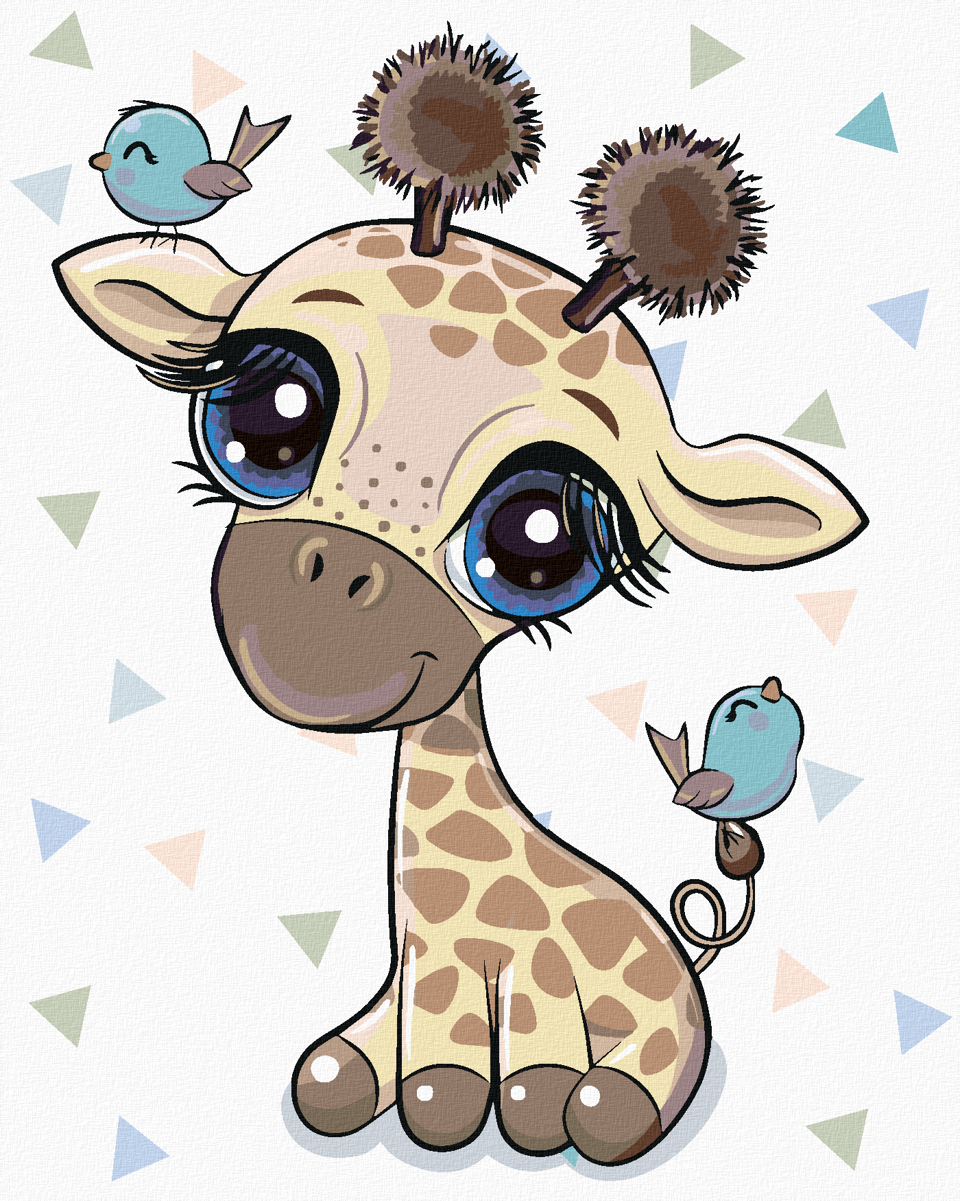 Malen nach Zahlen - KLEINE GIRAFFE – ZUTY AT